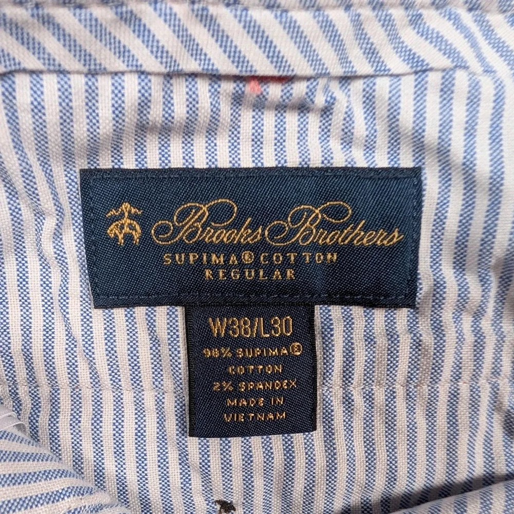 Brooks‎ Brothers Pants Mens 38x30 Red Supima Cotton Stretch Chino Casual - Picture 2 of 11
